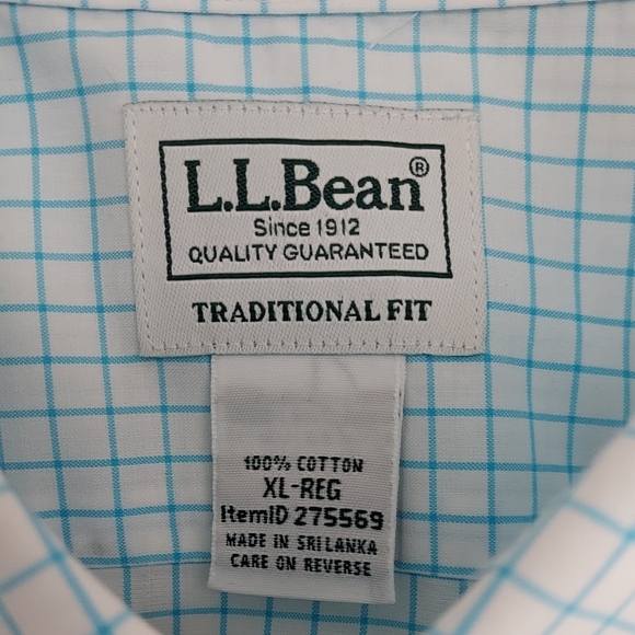 L.L.Bean Mens XL-Reg Traditional Fit Long Sleeve Button Down Shirt - Picture 4 of 5
